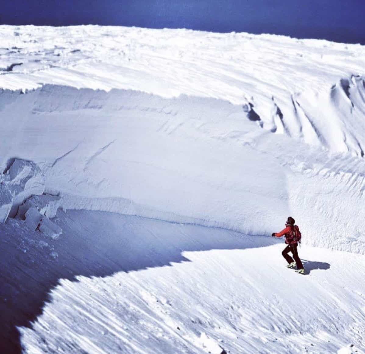 Линия отрыва лавины в Гульмарге. Февраль 2015