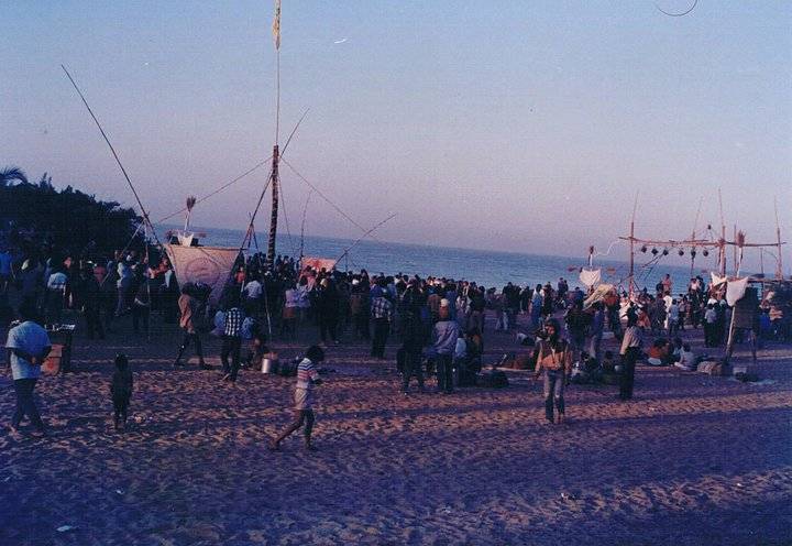 Party в Baga, Goa, Февраль 1988 (Photo by Tal Cohen Alloro).