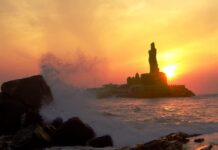 Каньякумари — самая южная точка Индостана Kanyakumari