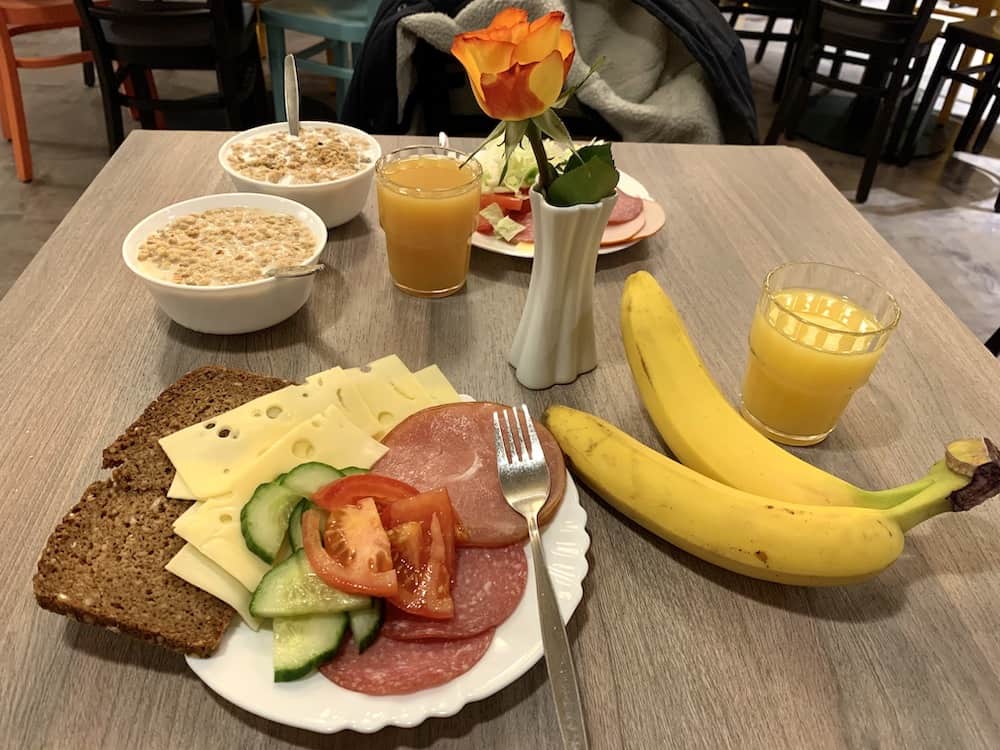 Завтрак в A&O Hostel
