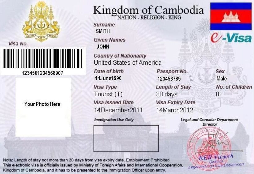 Электронная виза Камбоджи